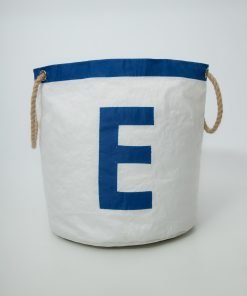 personalised-storage-bucket-E-royal blue