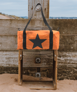 Tan Flight Bag - Black Star