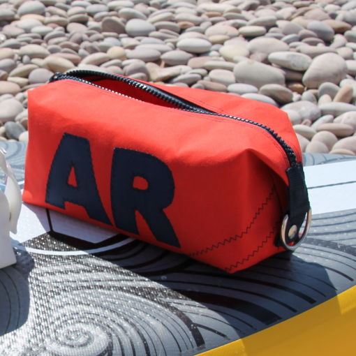 personalised marine canvas wash bag