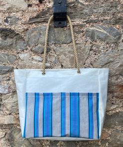 shoreline beach bag - aqua